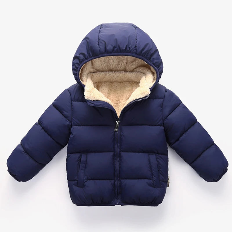 Casacos para Crianças Casacos de Inverno Grossos para Meninos Casacos de Inverno Grossos de Pelúcia Quente para Meninas Casaco com Capuz para Meninas Roupa para Crianças com Capuz para a Neve