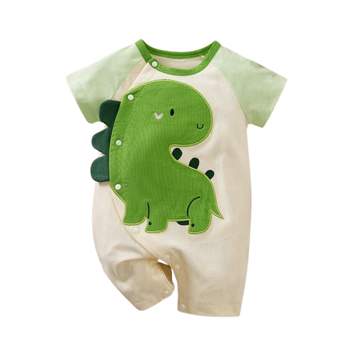 Macacão Dino Algodão Pima para Bebês