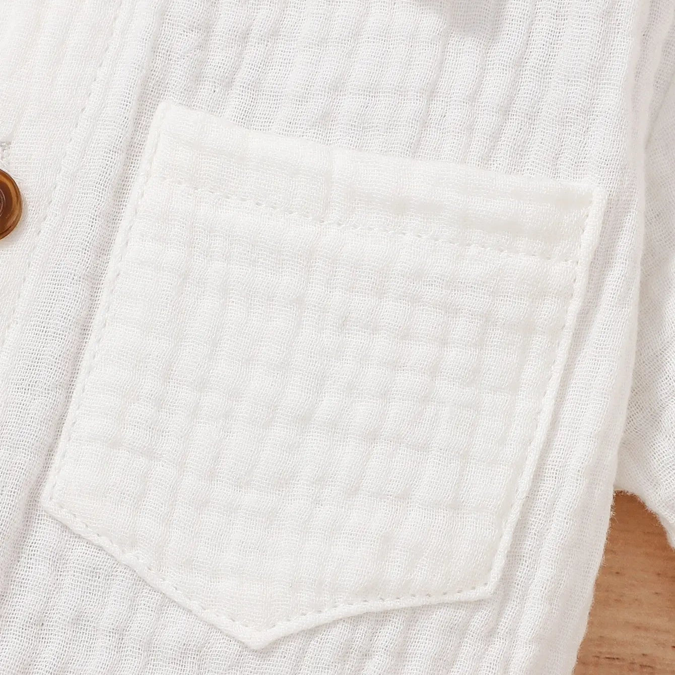 Algodão branco verão lapela shorts de manga curta tecido pele amigável confortável solto adequado para esportes ao ar livre terno de passeio