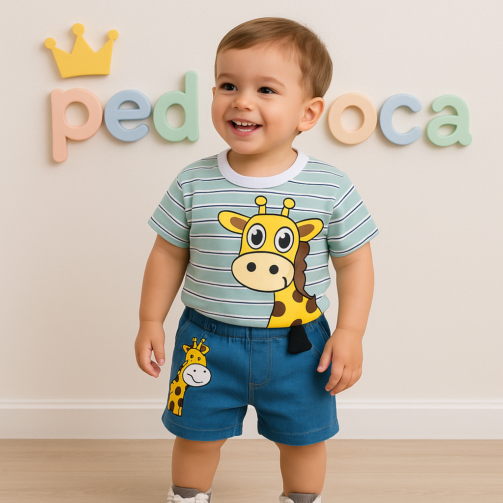 Conjunto Infantil Girafinha 3D