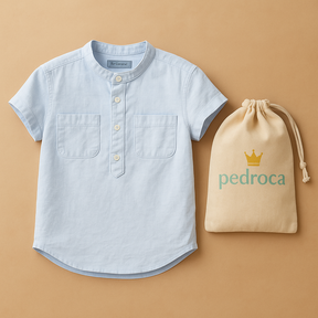 Camisa Infantil Gola Padre Linho