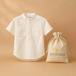 Camisa Infantil Gola Padre Linho