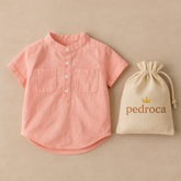 Camisa Infantil Gola Padre Linho