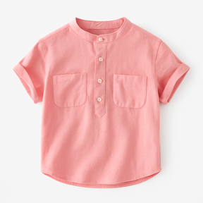 Camisa Infantil Gola Padre Linho
